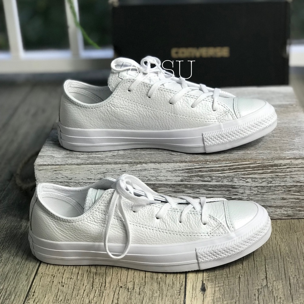 NWT Converse Ctas OX White White Pearls W AUTHENTI - Picture 2 of 8